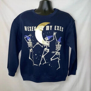Women’s Wound Up Hexes on My Exes Crewneck Sweatshirt Pull Over Size Large